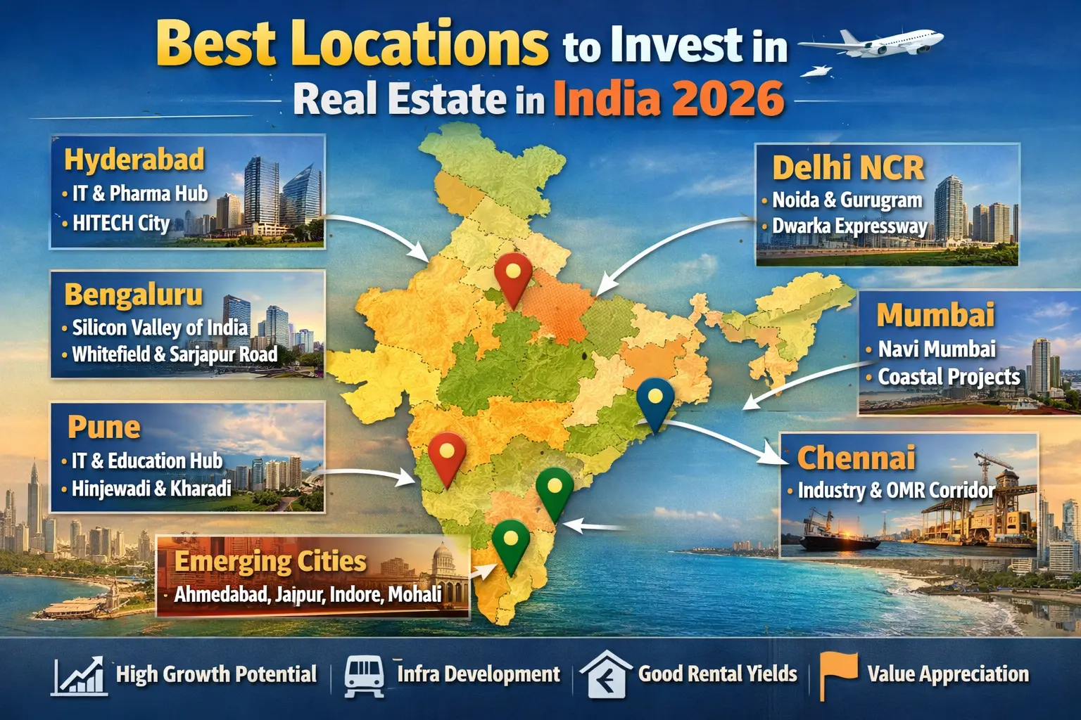 Best Loactions to Invest in Real Estate in India 2026