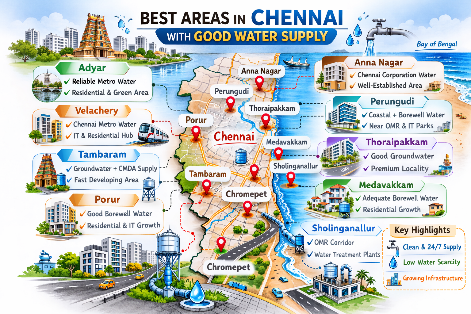 Best Areas in Chennai with Good Water Supply