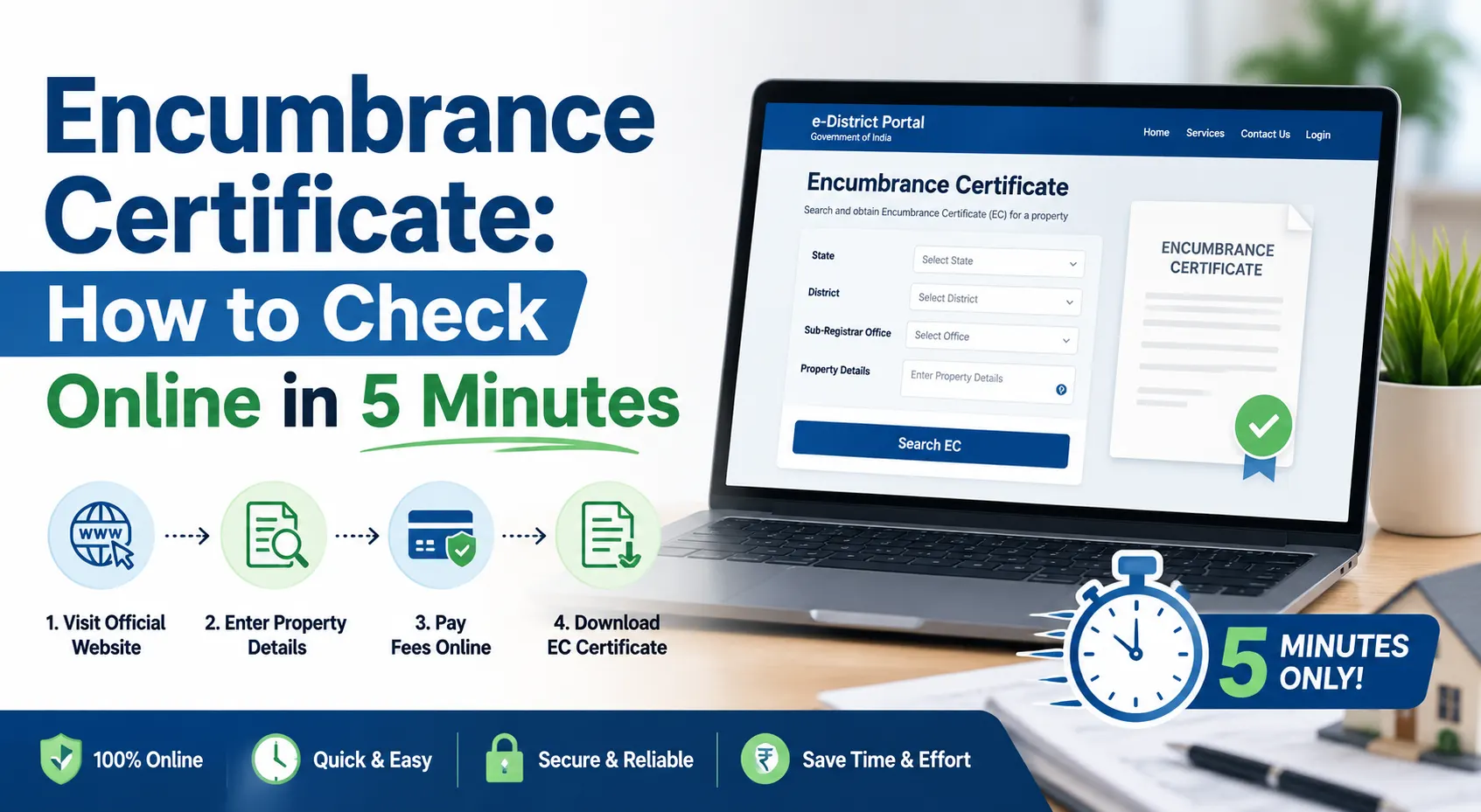 Encumbrance Certificate How to check online in 5 minutes
