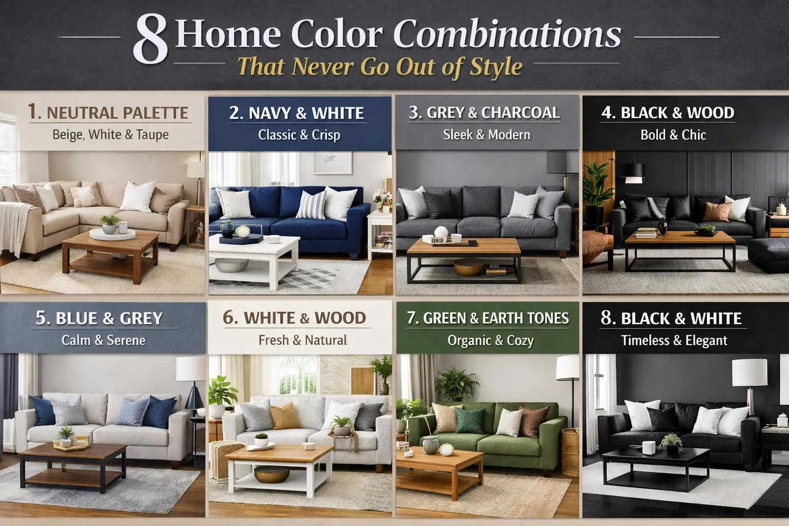 8 Home Color Combinations That Never Go Out Of Style