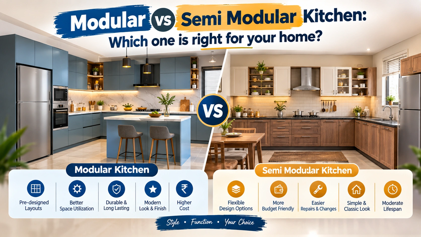 Modular vs Semi Modular Kitchen: Which One Is Right for Your Home in 2026