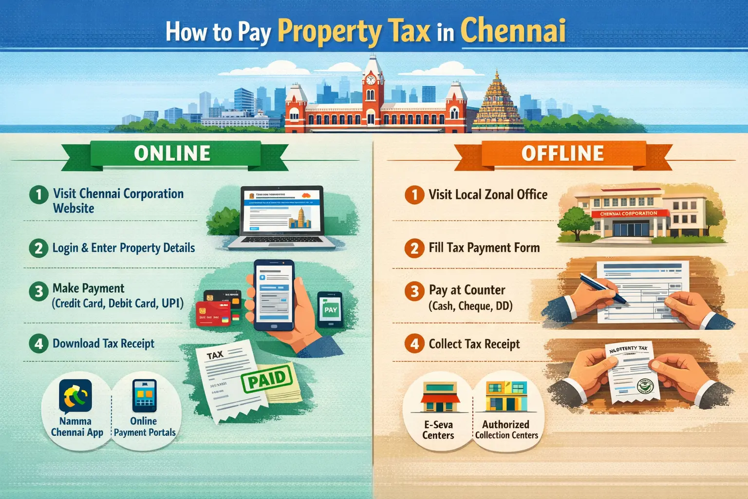 How To Pay Property Tax in Chennai Online & Offline