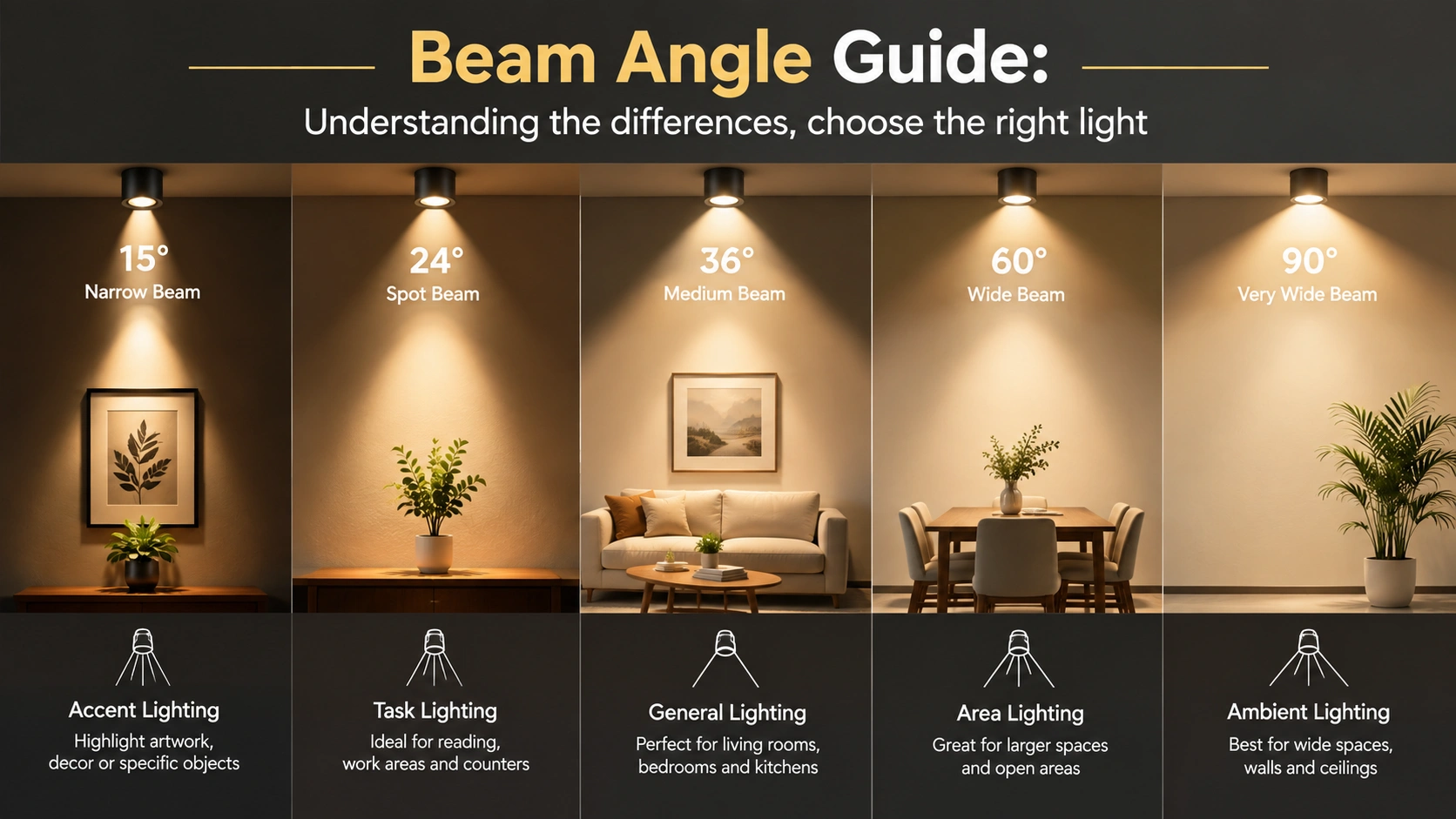Beam Angle Guide: Types, Differences & How to Choose the Right Light