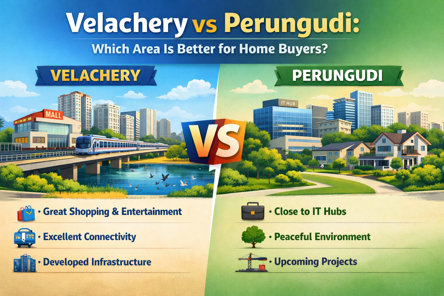 Velachery vs Perungudi Which Area is Better for Home Buyers