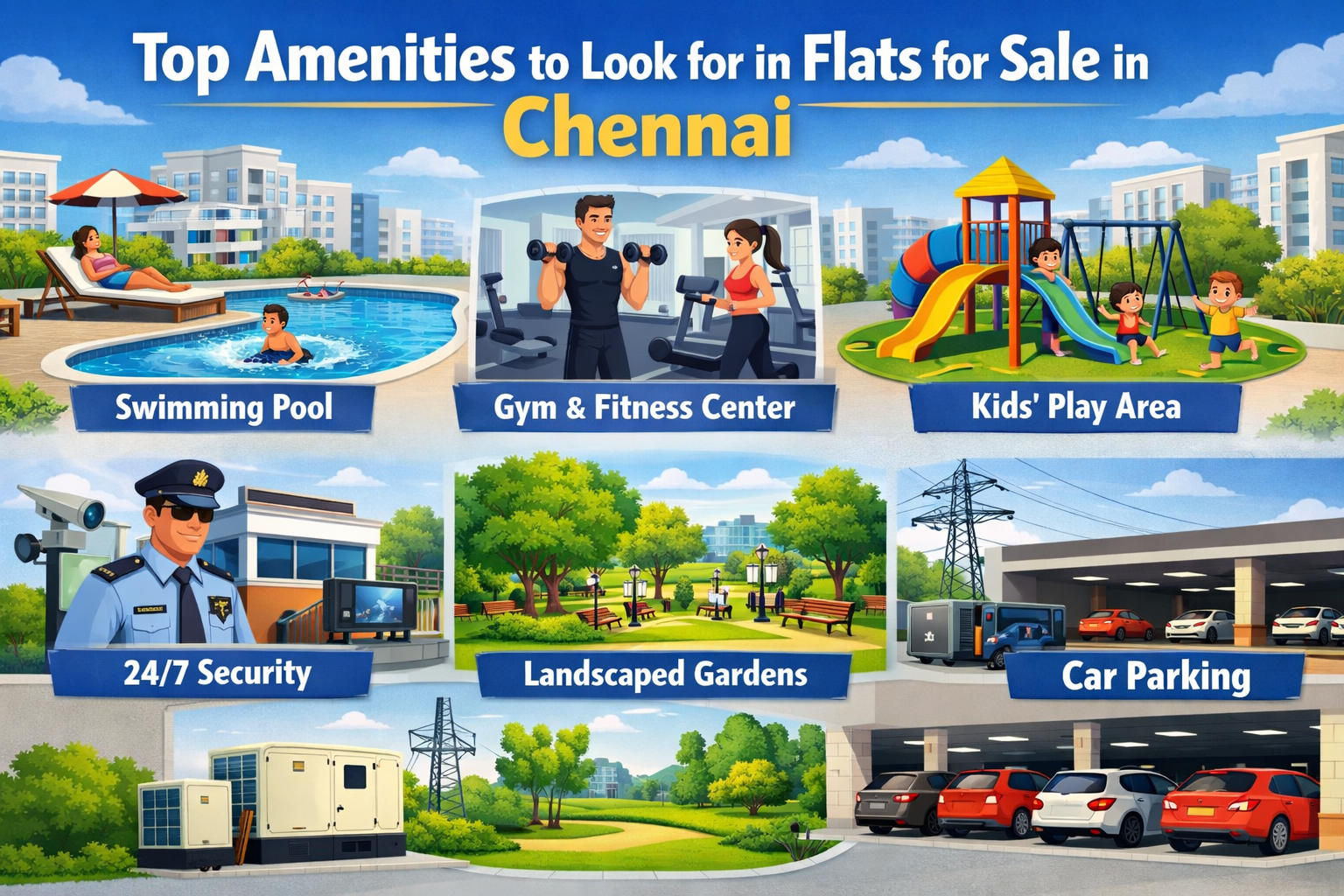 Top Amenities To Look For in Flats for Sale in Chennai