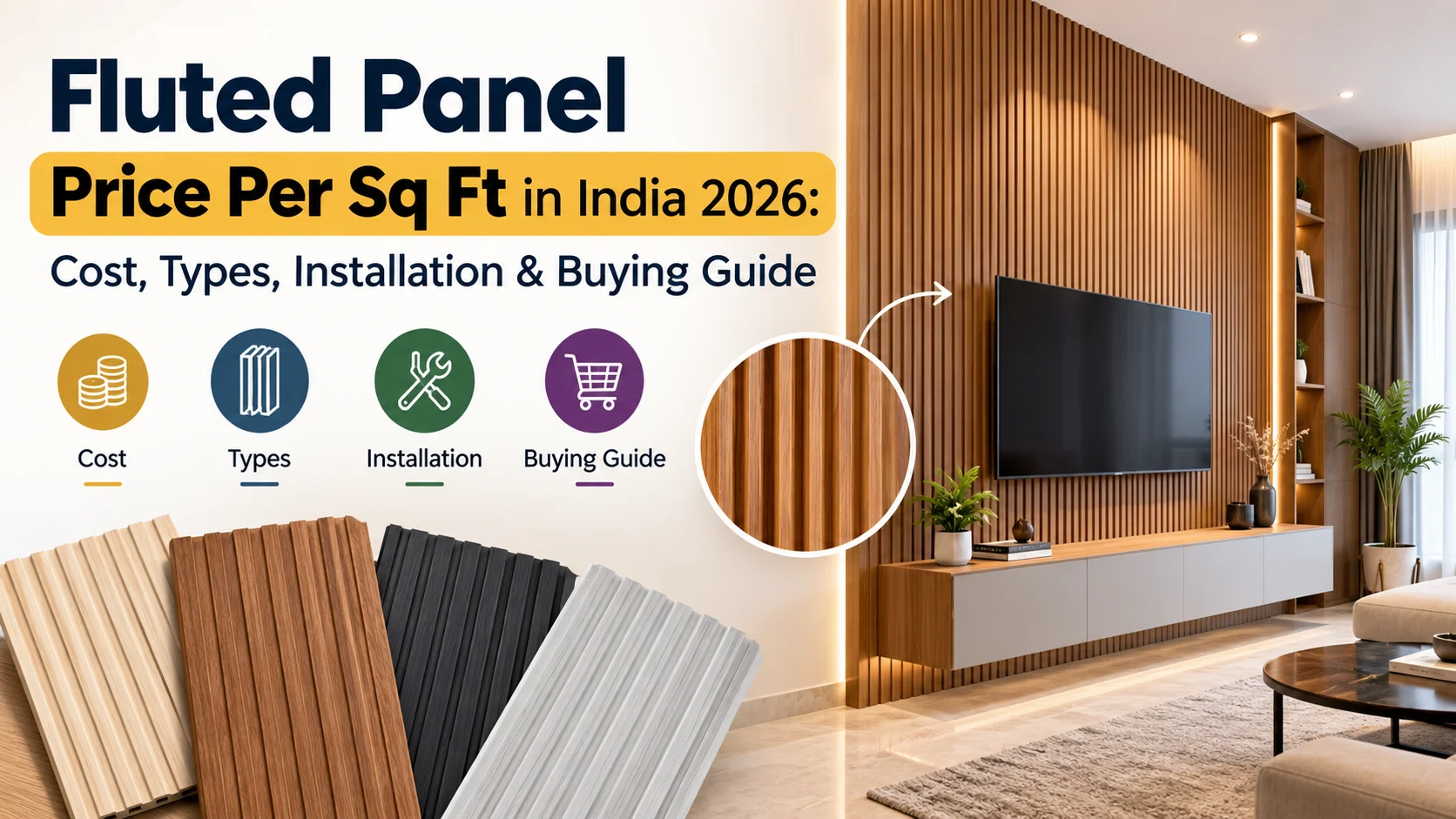 Fluted Panel Price Per Sq Ft in India 2026: Cost, Types, Installation & Buying Guide