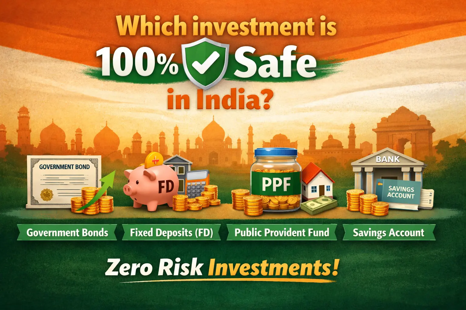 Which Investment is 100 percentage Safe in India