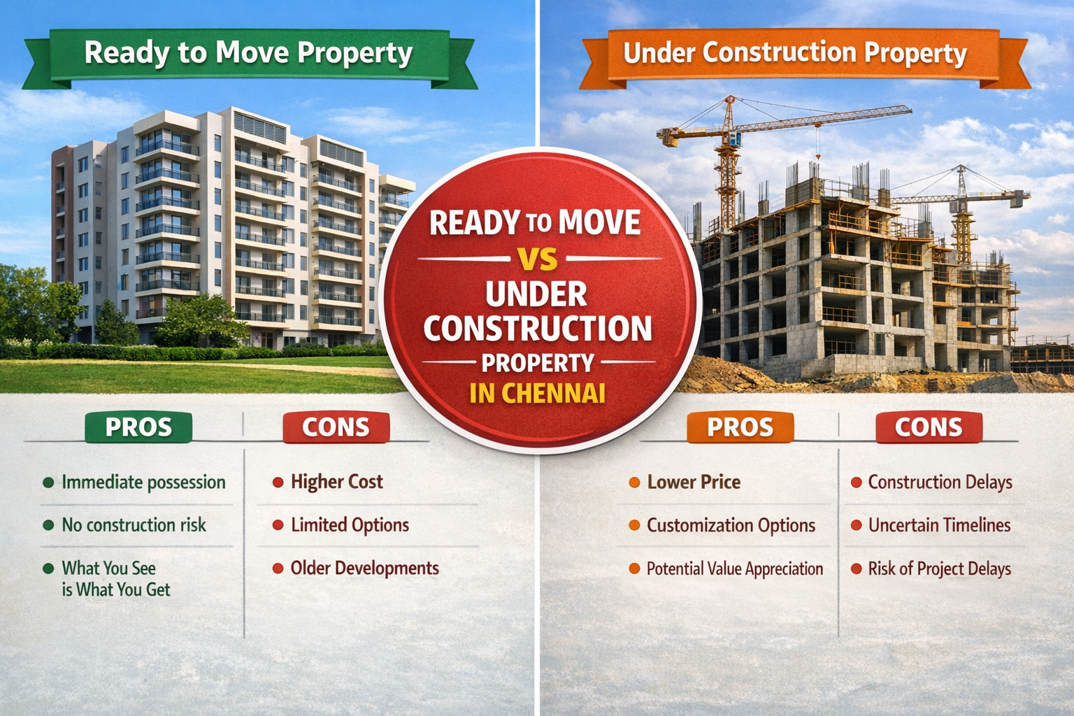 Ready to Move vs Under Construction Property in Chennai