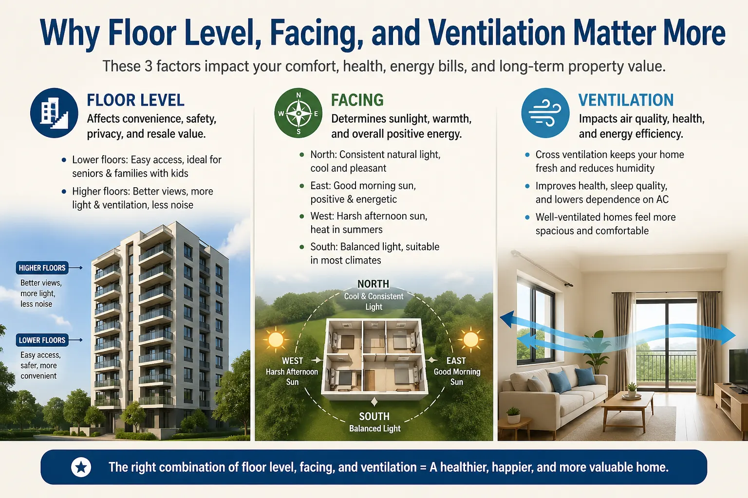 Why Floor Level, Facing and Ventilation Matter More Then Area
