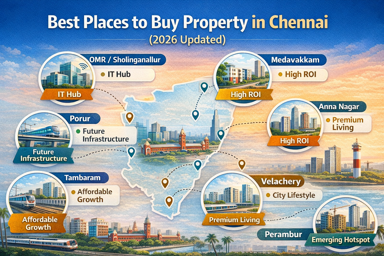 Best Places to Buy Property in Chennai 2026 Updated