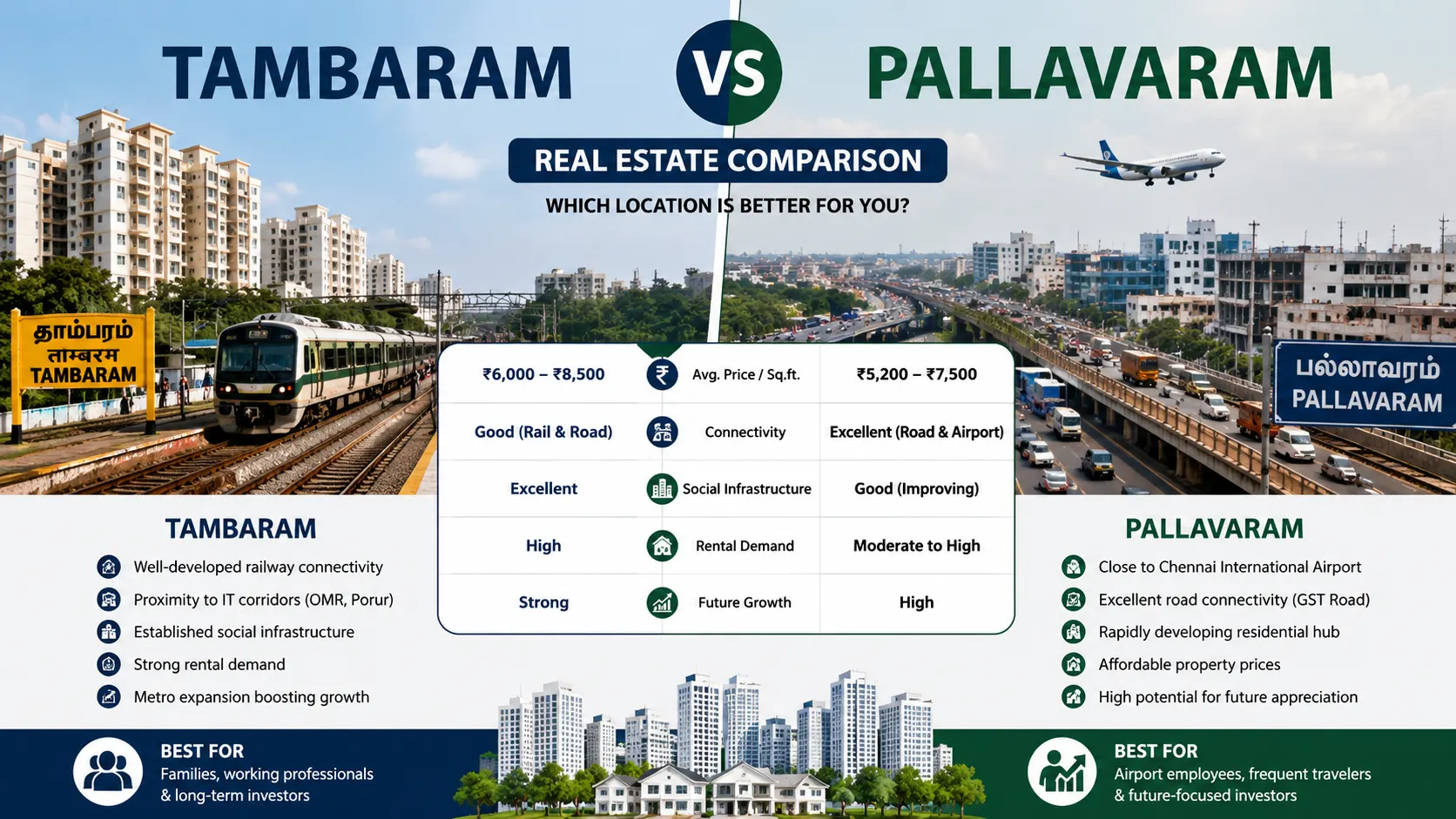 Tambaram vs Pallavaram Real Estate Comparison in 2026