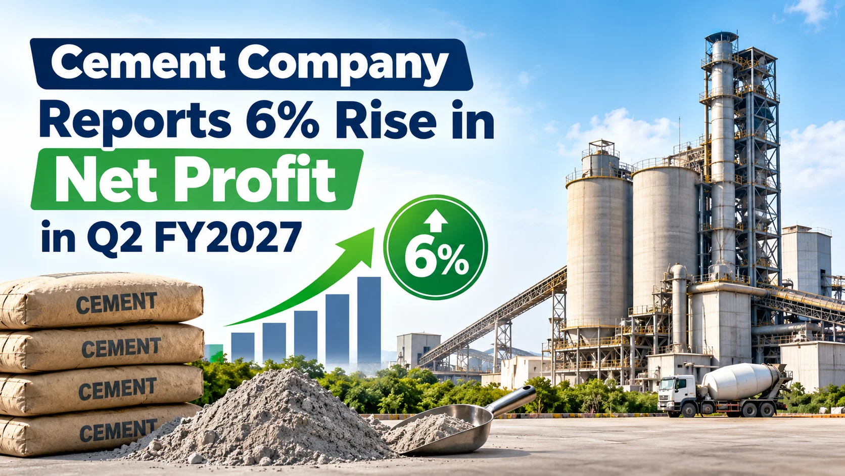 Cement Company Reports 6 percentage Rise in Net Profit in Q2 FY2027