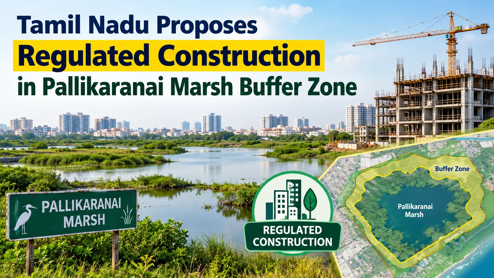 Tamil Nadu Proposes Regulated Construction in Pallikaranai Marsh Buffer Zone