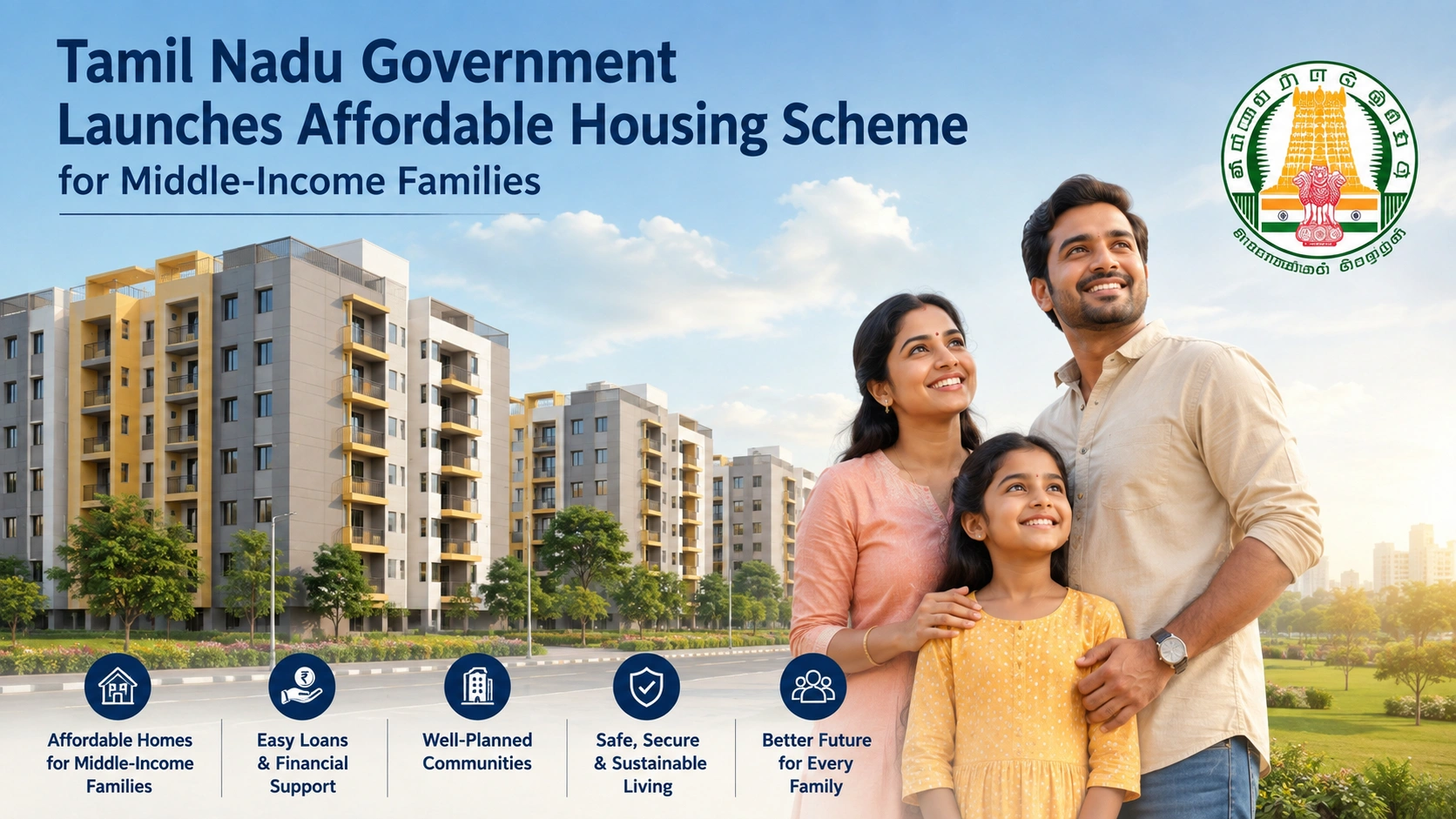 Tamil Nadu Government Launches Affordable Housing Scheme for Middle Income Families