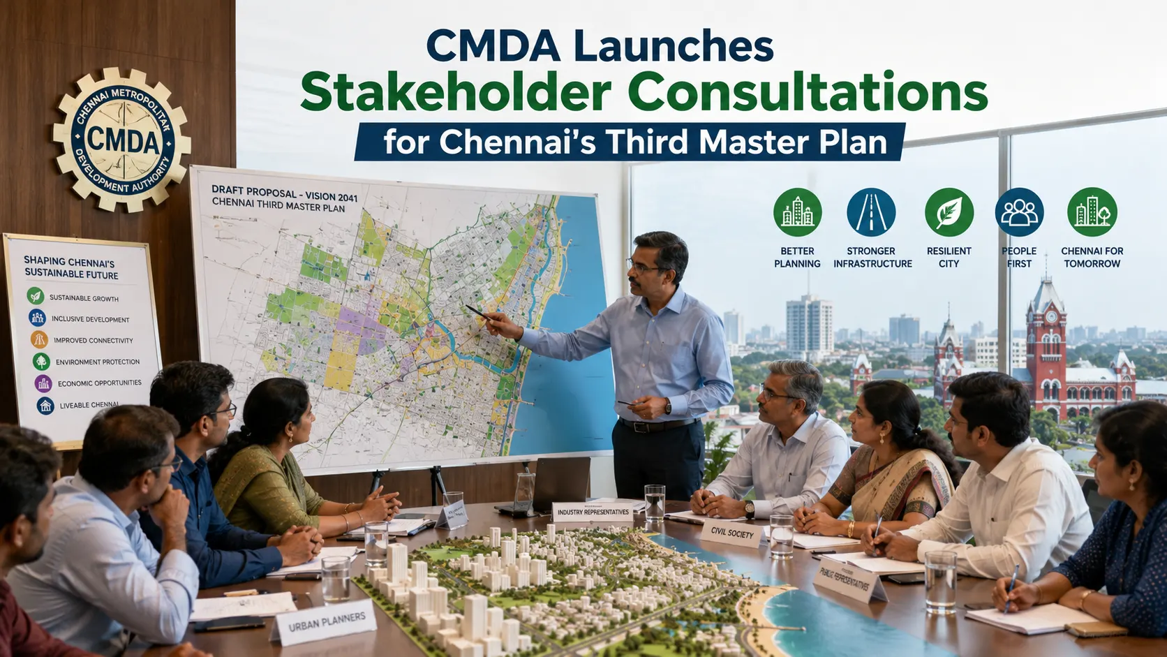 CMDA Launches Stakeholder Consultations for Chennai's Third Master Plan