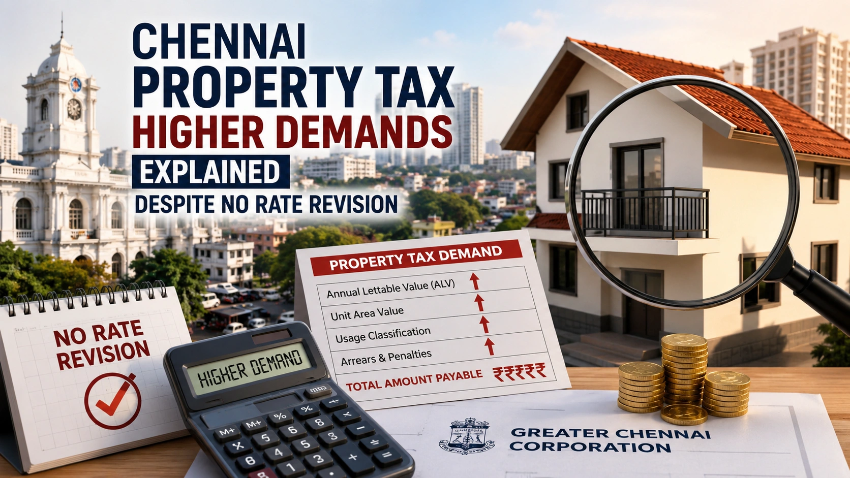 Chennai Property Tax Higher Demands Explained Despite No Rate Revision