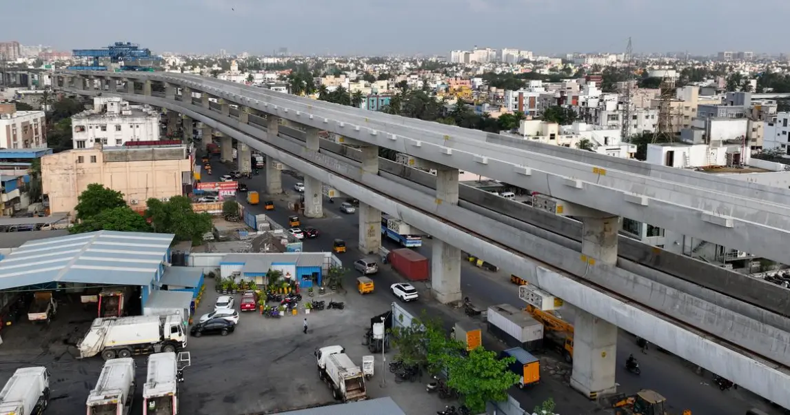 Metro Rail to complete viaduct and double decker construction between Porur and Power House by September end