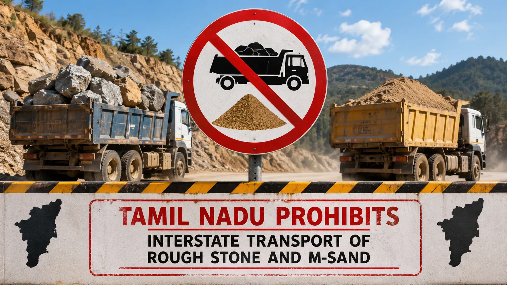 Tamil Nadu Prohibits Interstate Transport of Rough Stone and M Sand