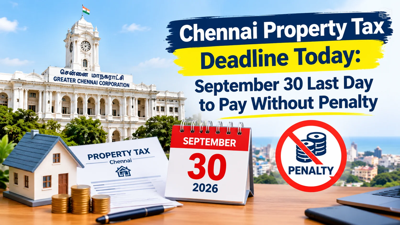 Chennai Property Tax Deadline Today: September 30 Last Day to Pay Without Penalty