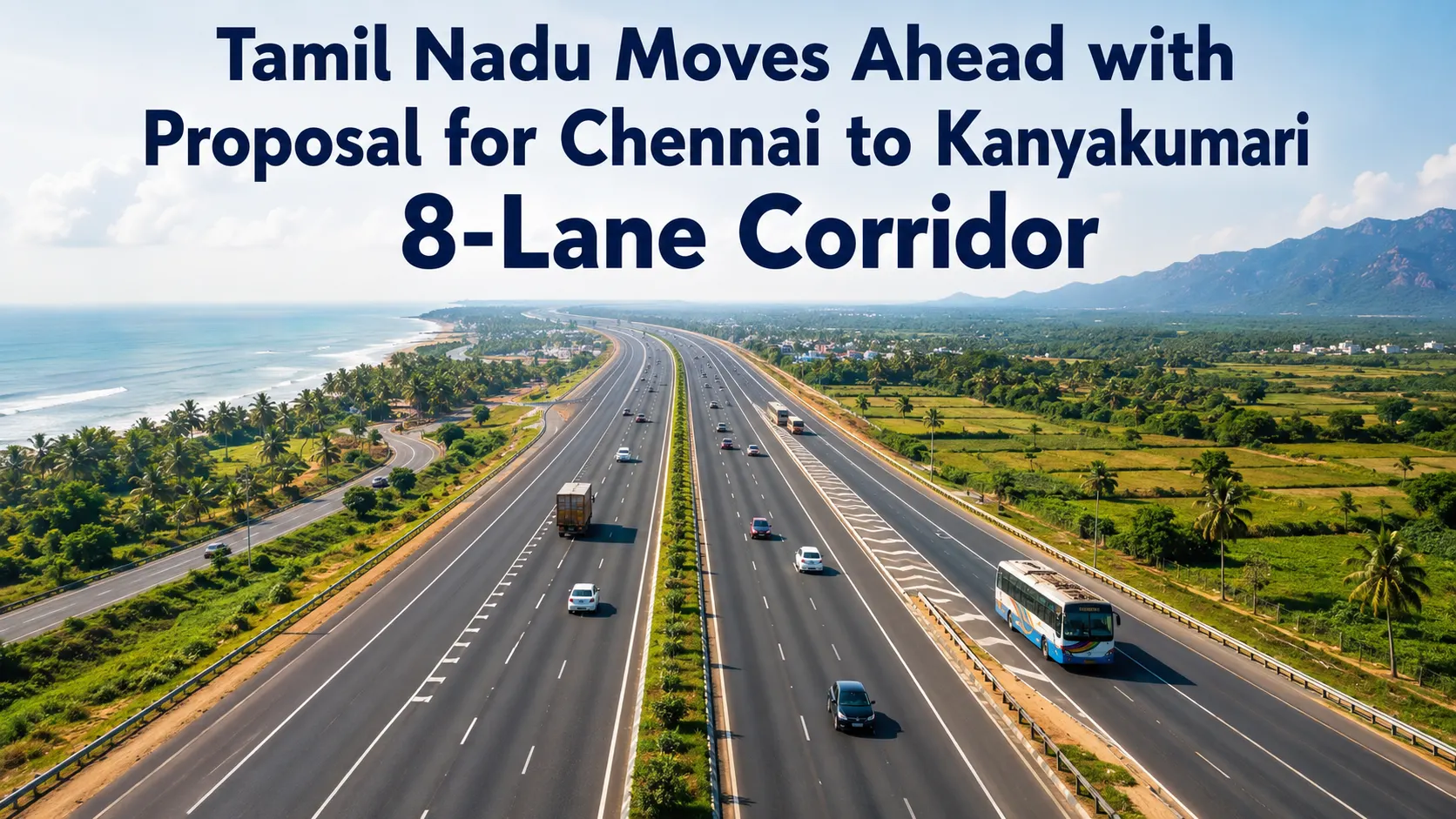Tamil Nadu Moves Ahead with Proposal for Chennai to Kanyakumari 8 Lane Corridor
