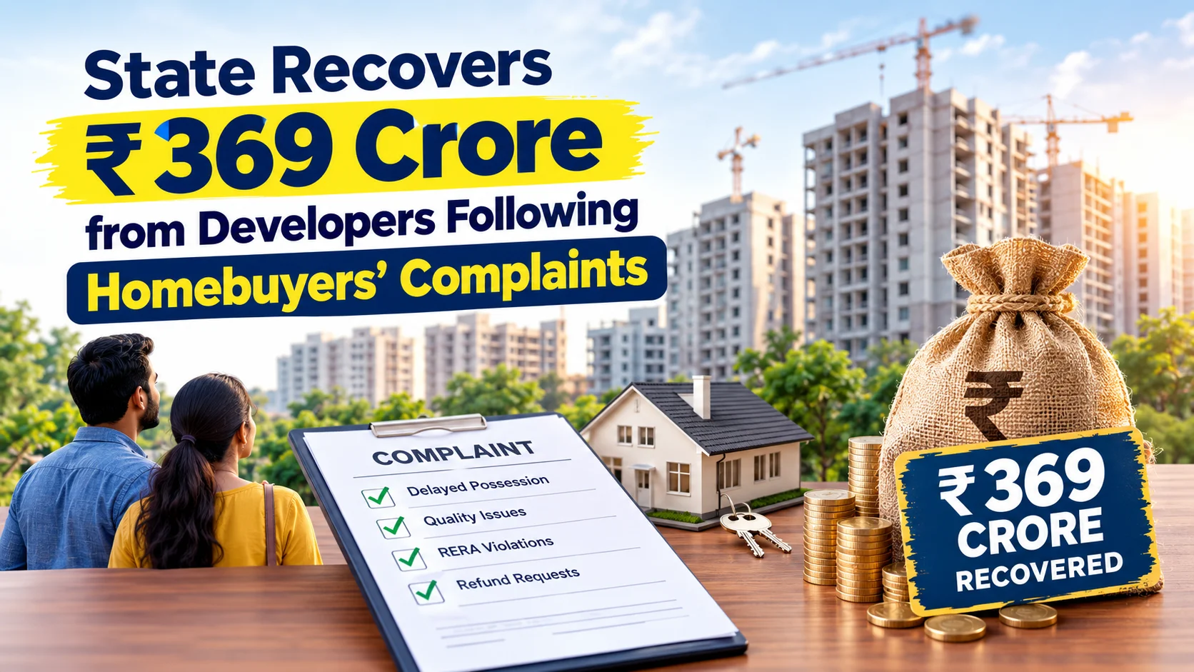 State Recovers Rs 369.5 Crore in Compensation for Homebuyers