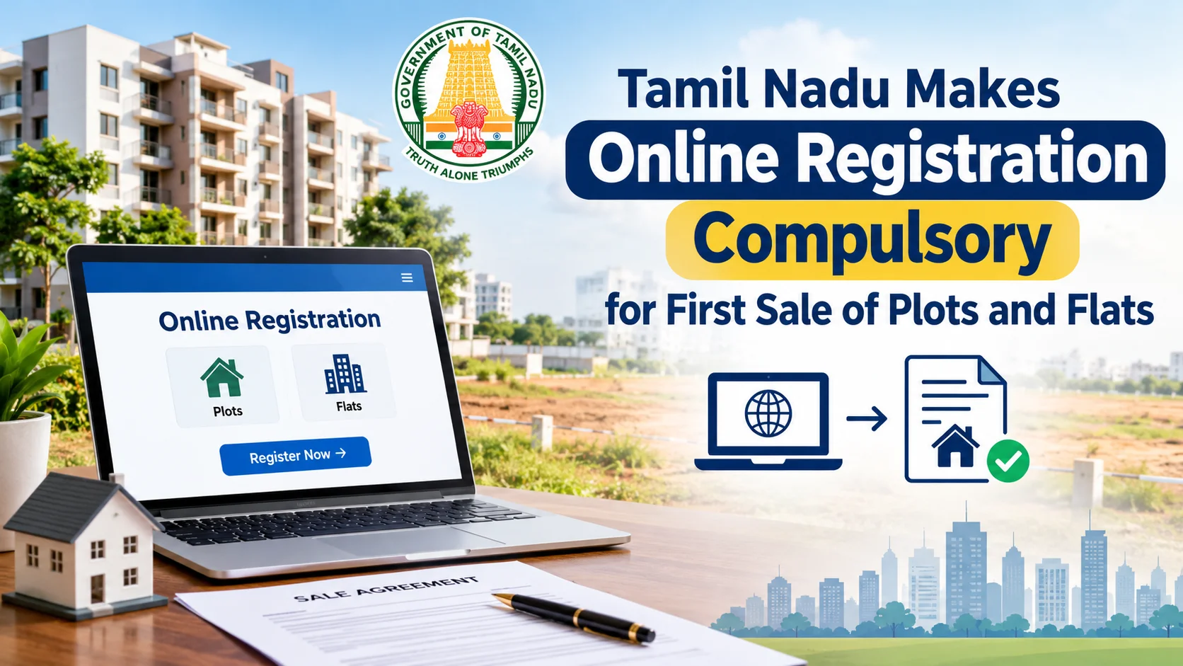 Tamil Nadu Makes Online Registration Compulsory for First Sale of Plots and Flats