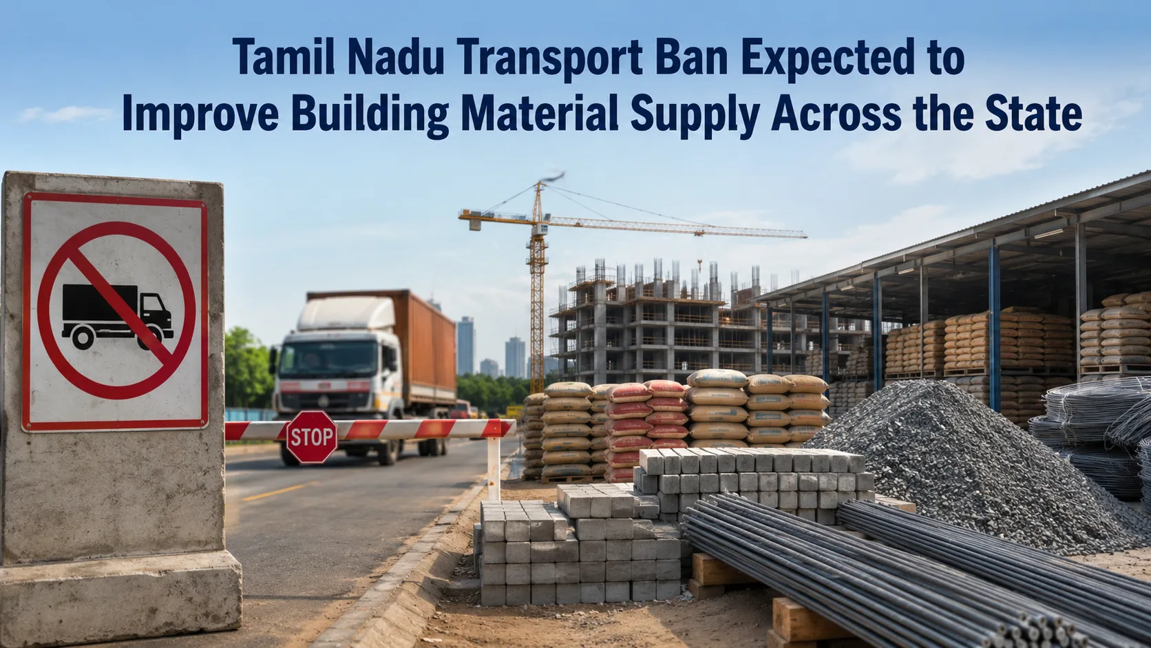 Tamil Nadu Transport Ban Expected to Improve Building Material Supply Across the State