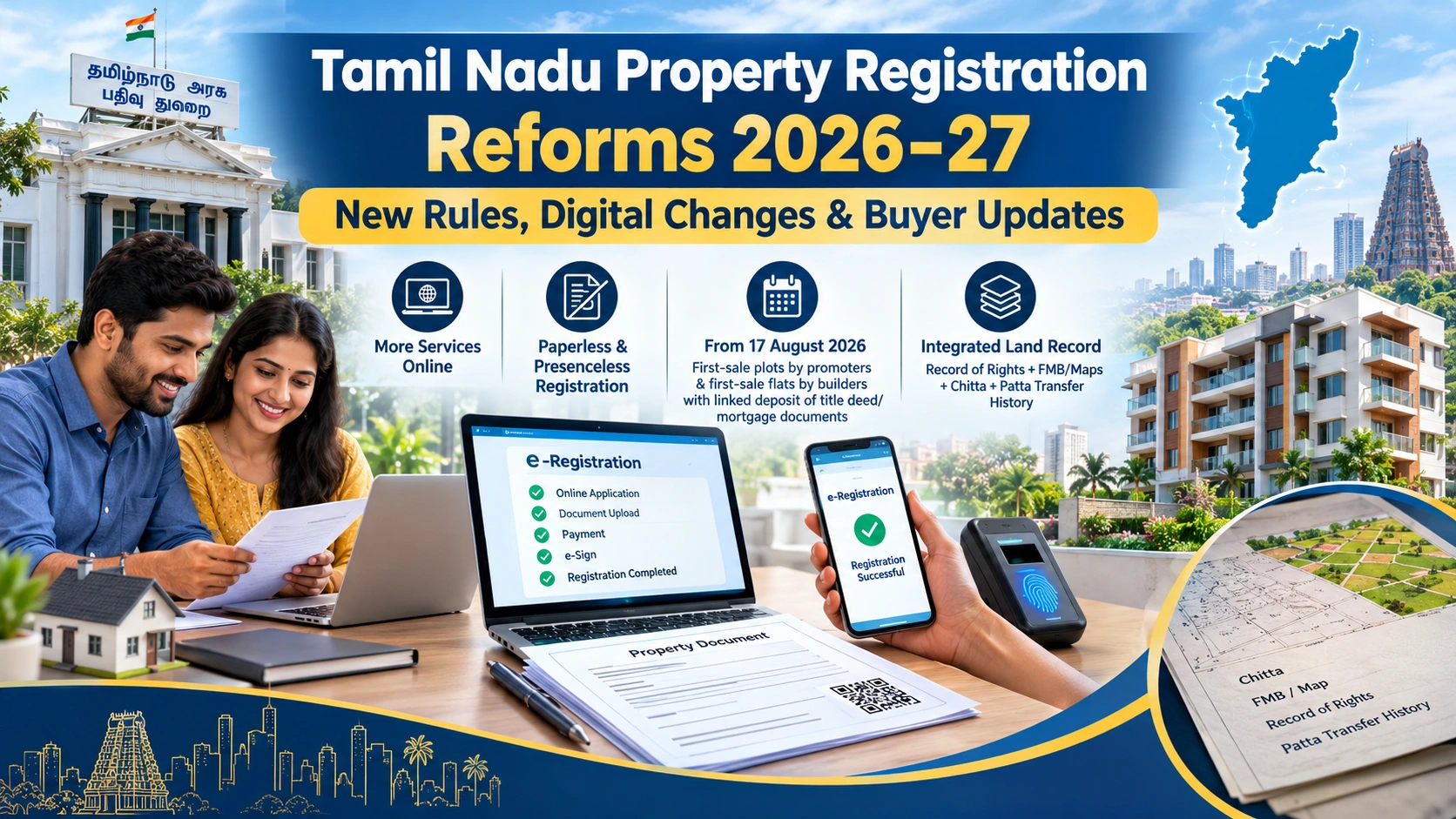 Tamil Nadu Property Registration Reforms 2026 & 27: New Rules, Digital Changes & Buyer Updates