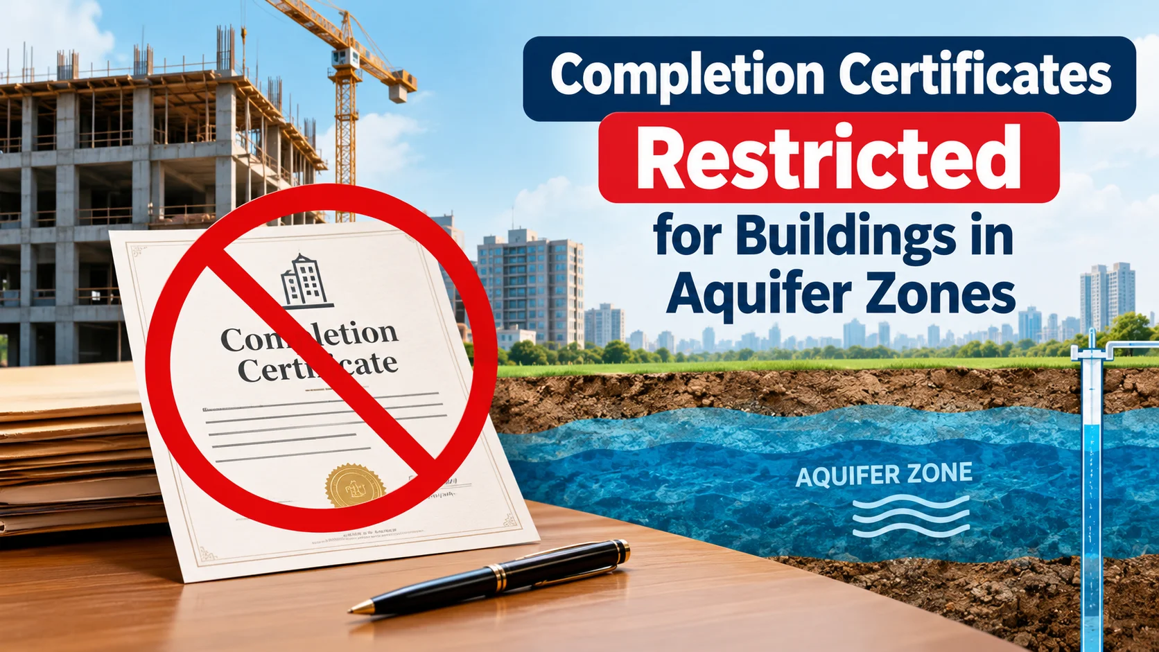 Completion Certificates Restricted for Buildings in Aquifer Zones