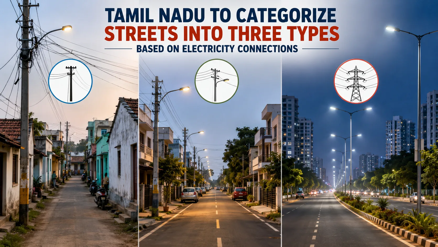 Tamil Nadu to Categorize Streets into Three Types Based on Electricity Connections