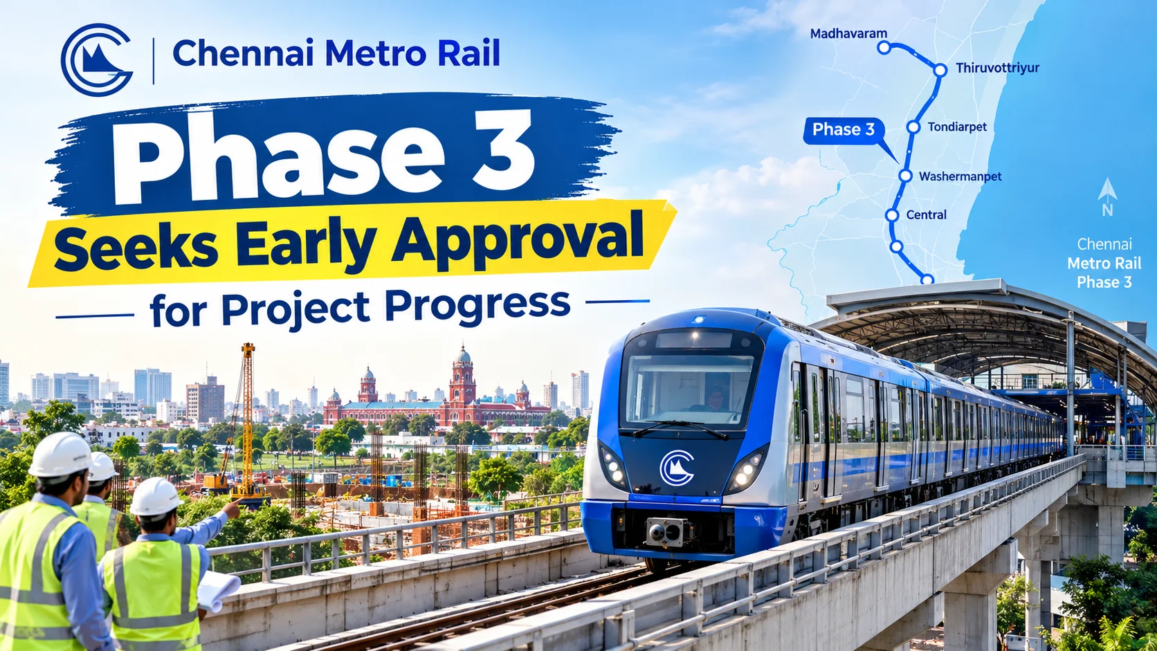Chennai Metro Rail Phase 3 Seeks Early Approval for Project Progress