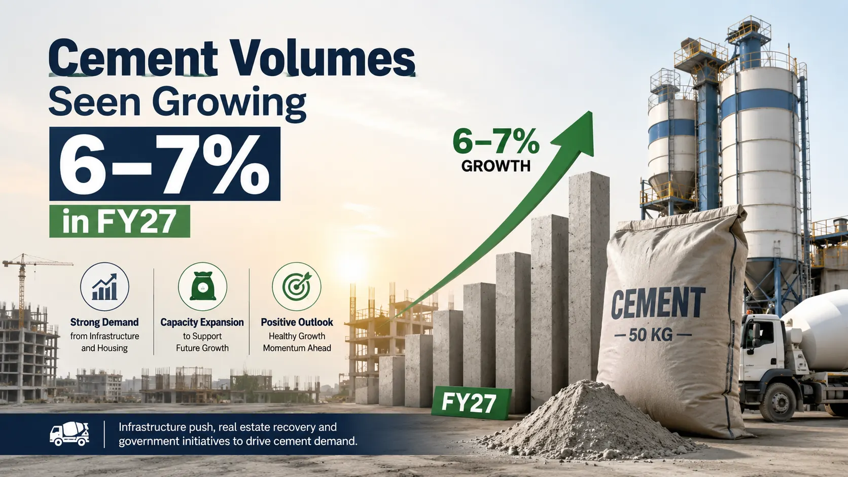 Cement Volumes Seen Growing 6to7percentgae in FY27