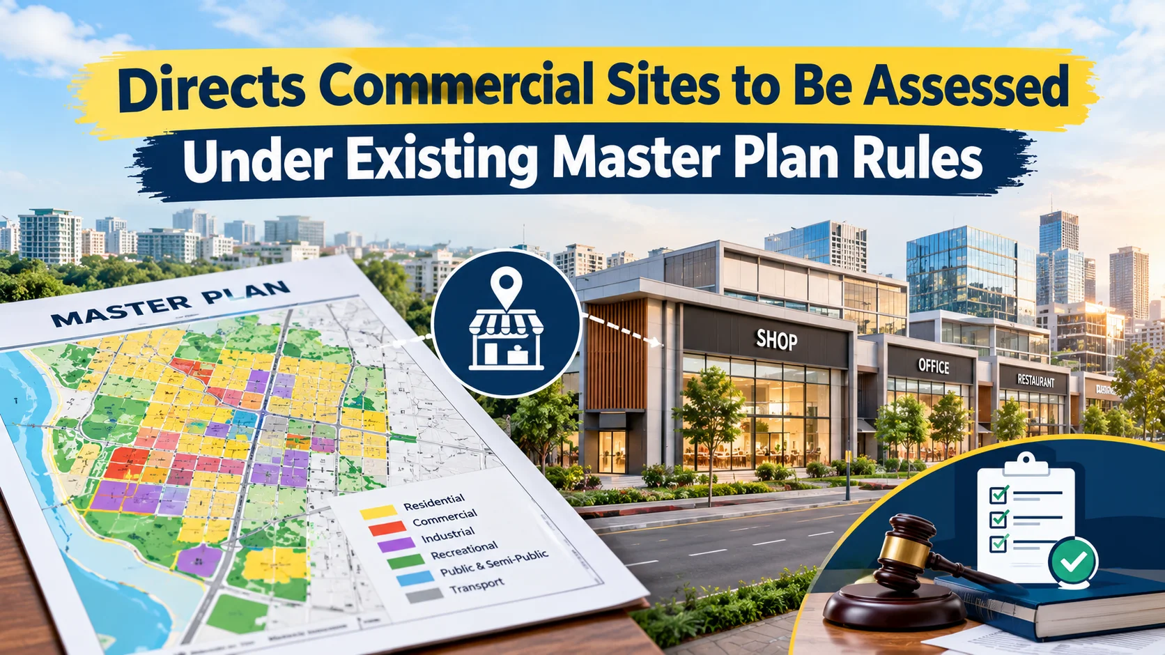 Directs Commercial Sites to Be Assessed Under Existing Master Plan Rules