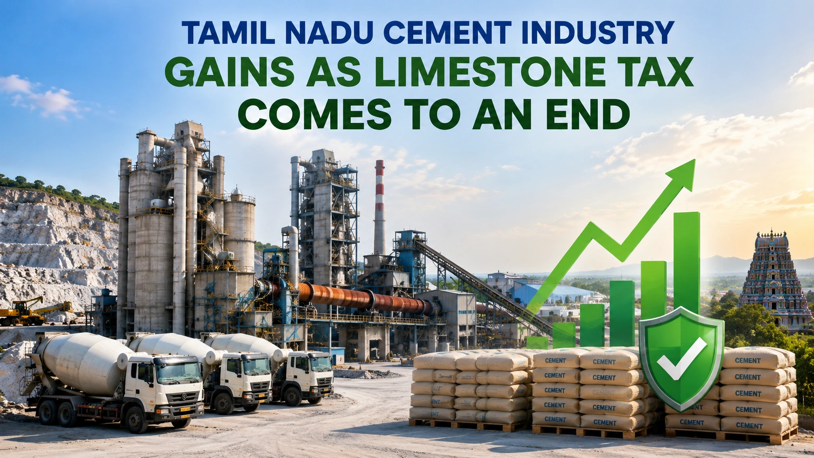 Tamil Nadu Cement Industry Gains as Limestone Tax Comes to an End