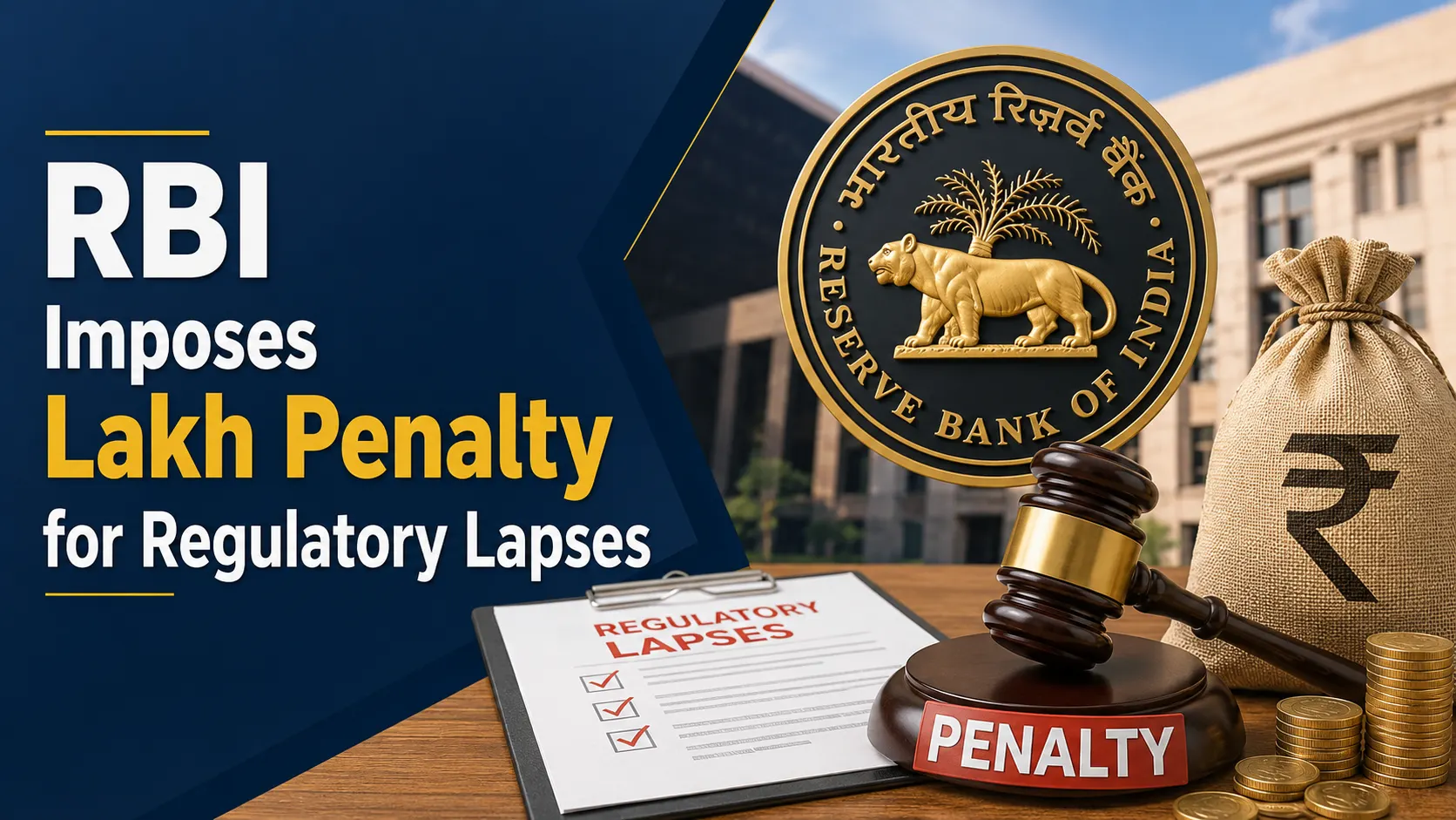 RBI Imposes Lakh Penalty for Regulatory Lapses