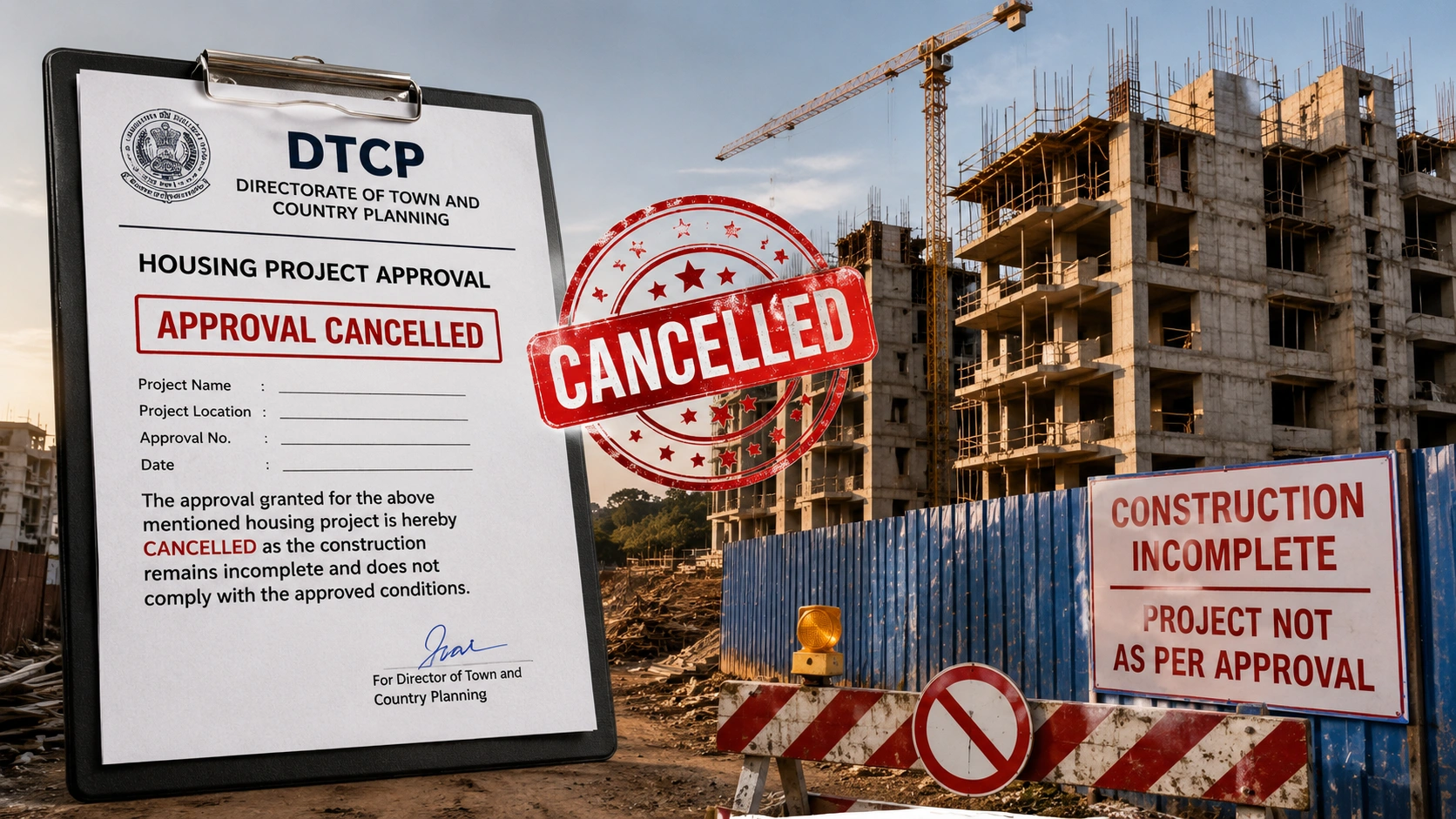DTCP Cancels Housing Project Approval as Construction Remains Incomplete