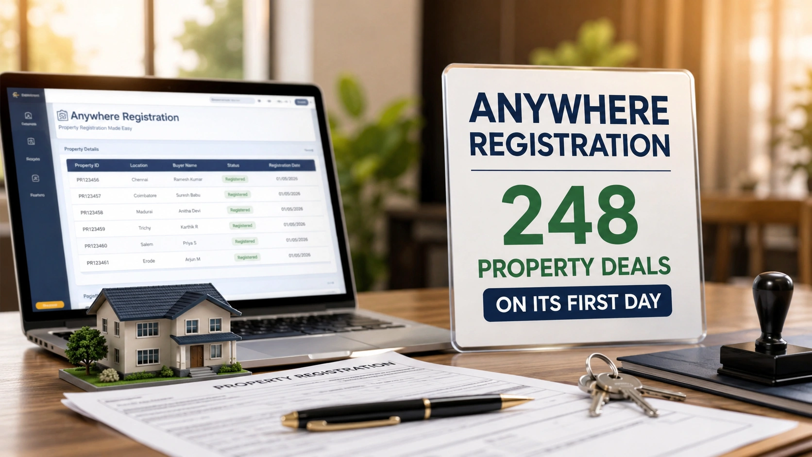 Anywhere Registration Records 248 Property Deals on Its First Day