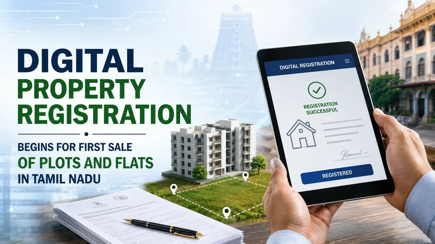 Digital Property Registration Begins for First Sale of Plots and Flats in Tamil Nadu