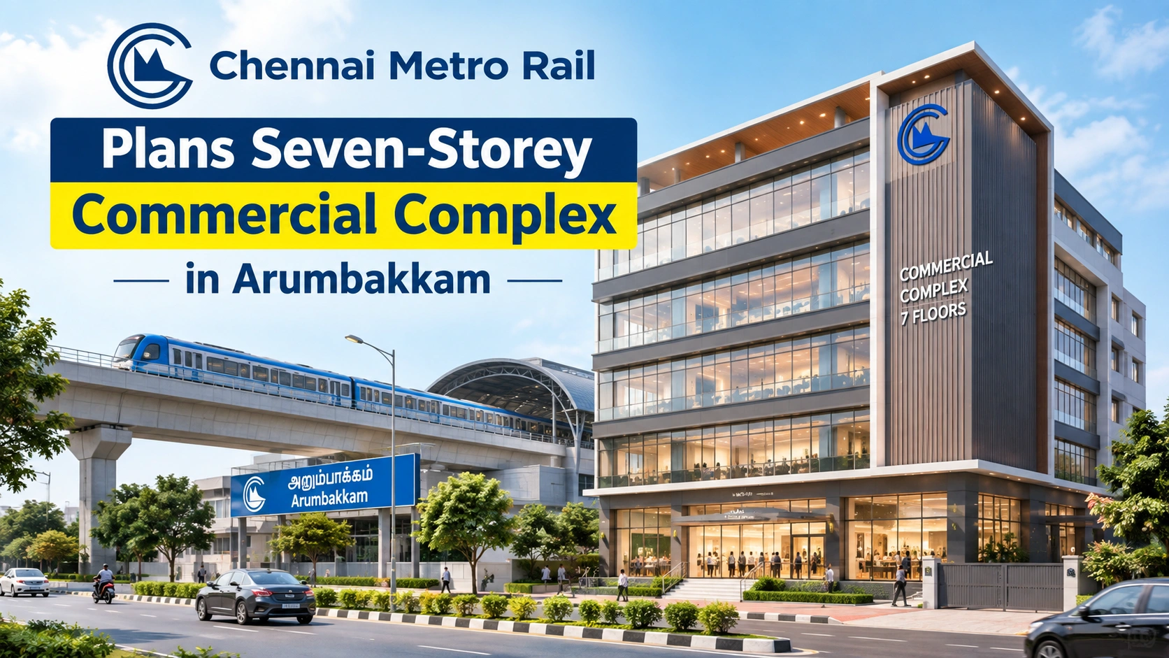 Chennai Metro Rail Plans Seven Storey Commercial Complex in Arumbakkam