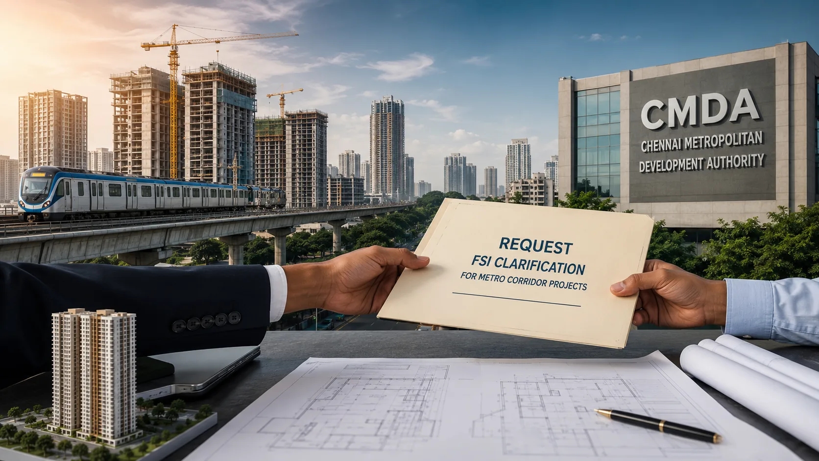 Developers Urge CMDA to Clarify FSI Norms for Metro Corridor Projects