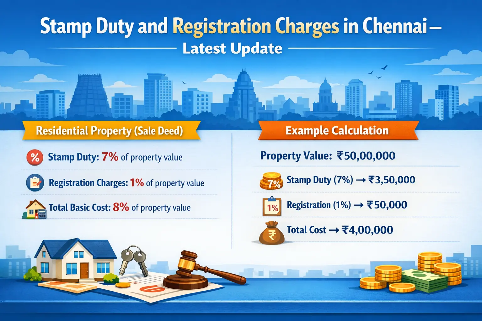 Stamp Duty and Registration Charges in Chennai Latest Update